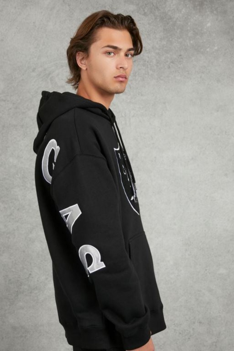 Sudaderas Forever 21 Embroidered Las Vegas Raiders Hombre Negras Multicolor | YQuaNmf4OEe