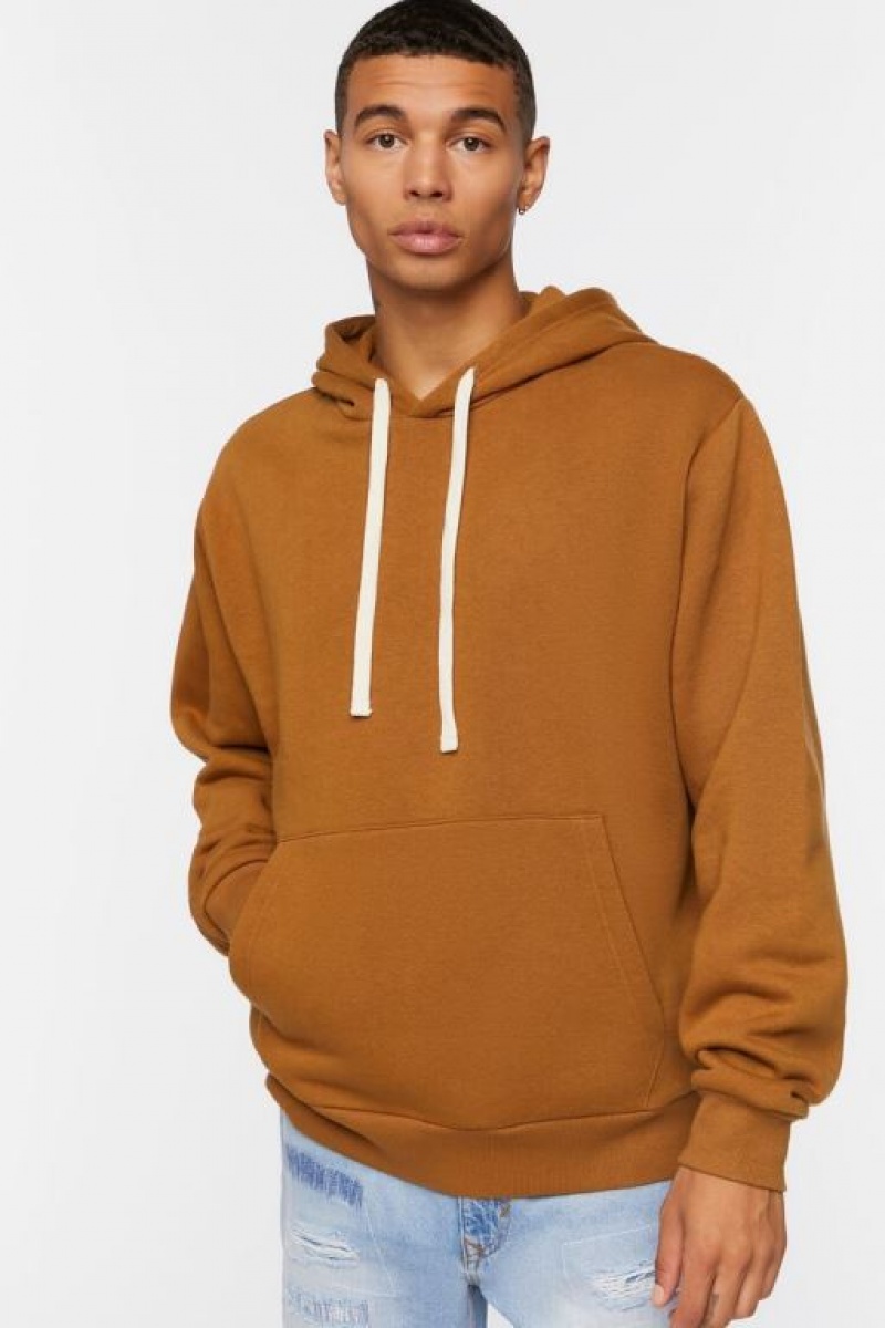 Sudaderas Forever 21 Fleece Drawstring Hombre Marrones | XhGNzrLwG9t