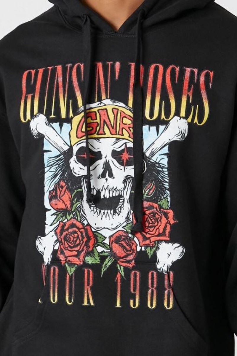 Sudaderas Forever 21 Guns N Roses Estampadas Hombre Negras Multicolor | 8P9b7Vw9hdj