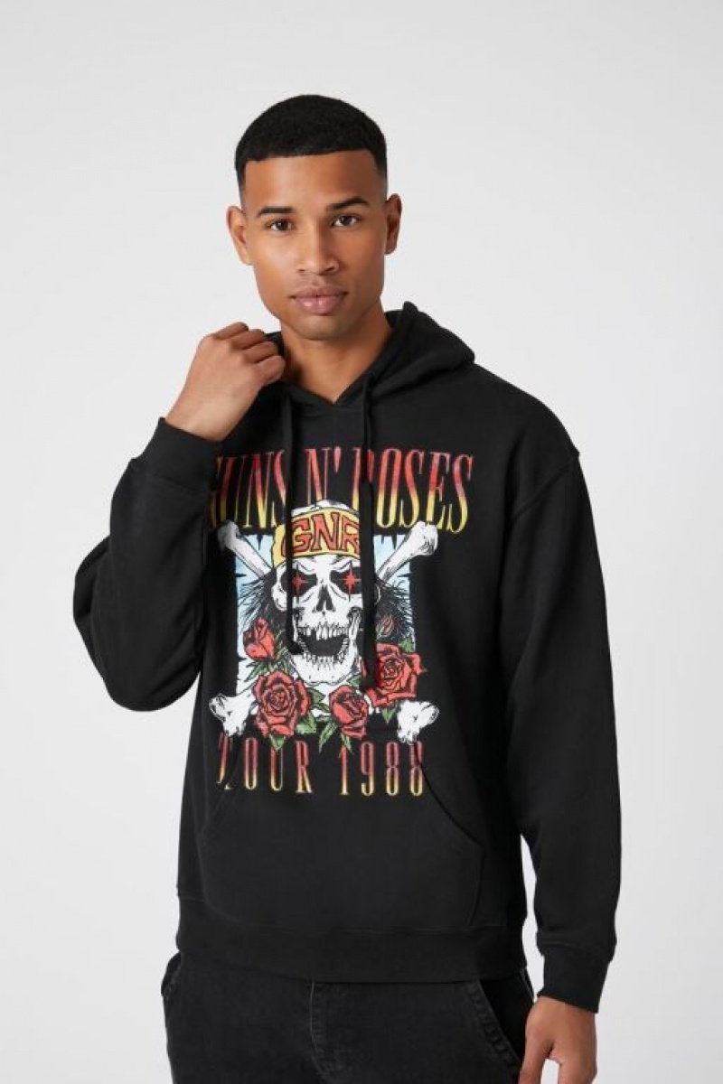 Sudaderas Forever 21 Guns N Roses Estampadas Hombre Negras Multicolor | 8P9b7Vw9hdj