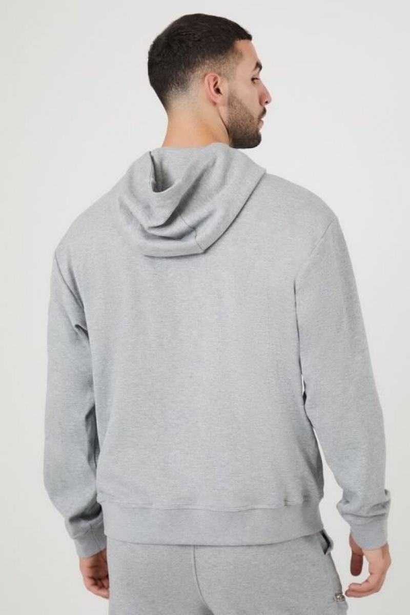 Sudaderas Forever 21 Heathered Quarter Zip Hombre Gris Claro | 0OTqDE6Pqov