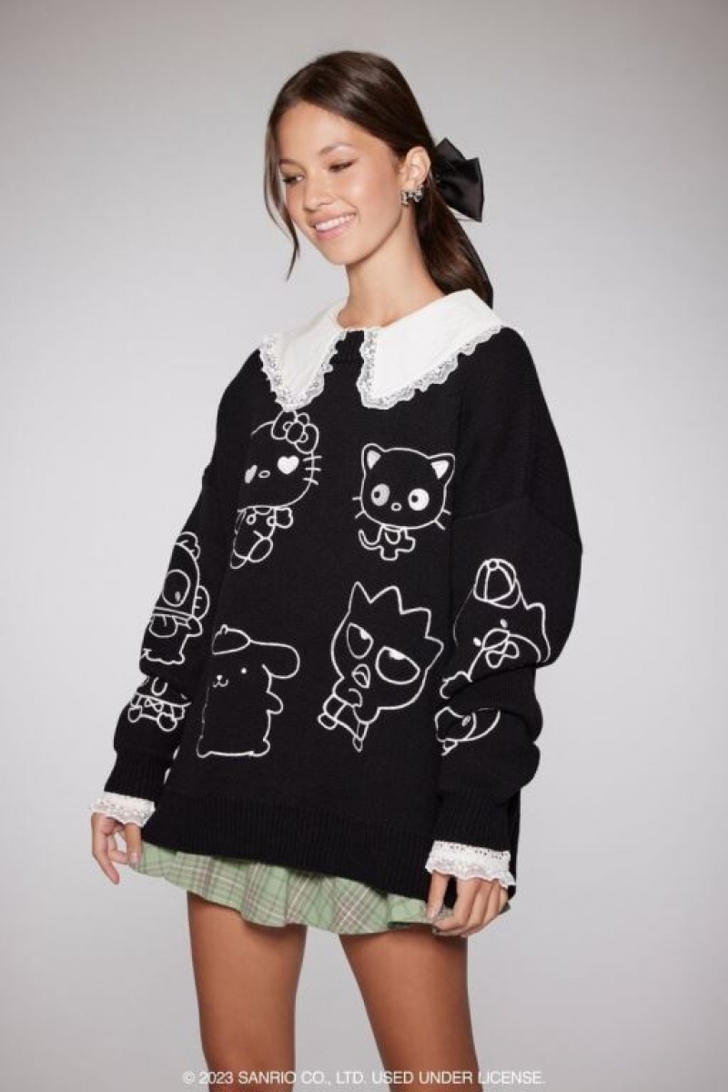 Sudaderas Forever 21 Hello Kitty Amp Friends Estampadas Mujer Negras Blancas | 57ZtwntAS8e