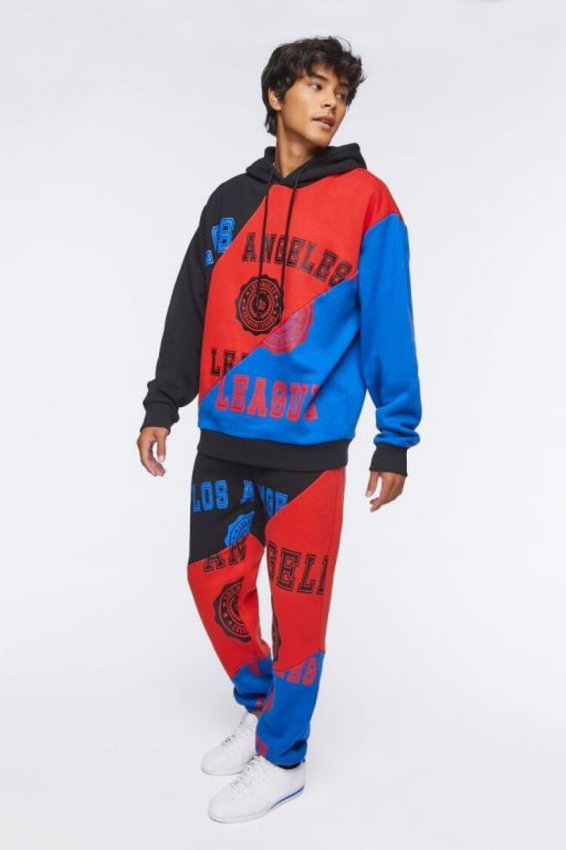 Sudaderas Forever 21 Los Angeles League Estampadas Hombre Negras Multicolor | ZrLRKGxKxh6