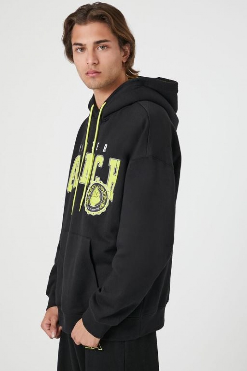 Sudaderas Forever 21 Mister Grinch Estampadas Hombre Negras Multicolor | oNviLrKWoVF