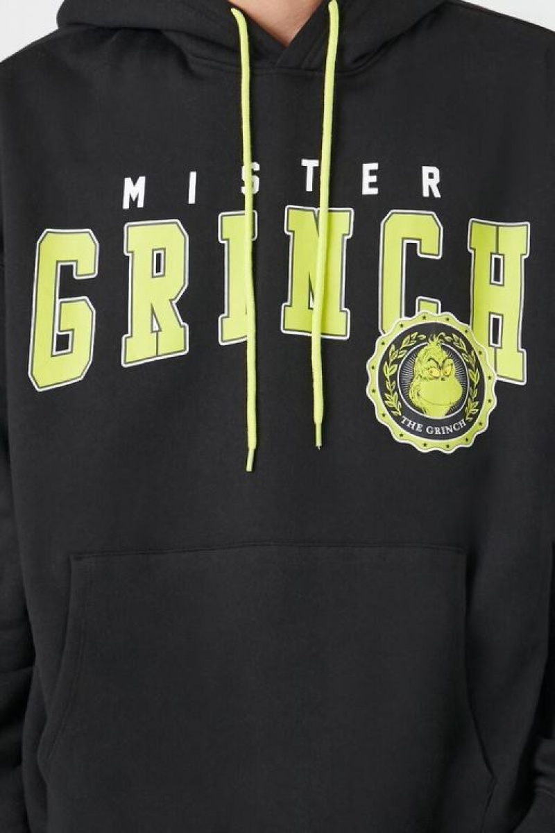 Sudaderas Forever 21 Mister Grinch Estampadas Hombre Negras Multicolor | oNviLrKWoVF