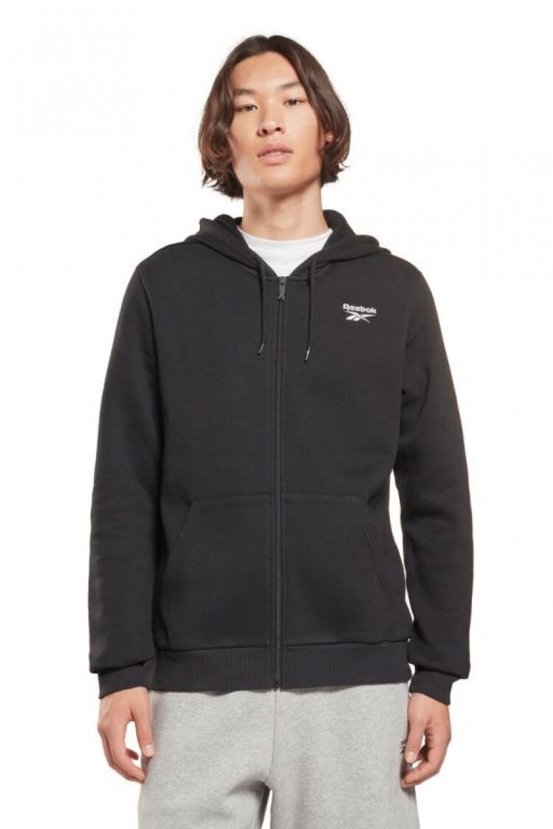 Sudaderas Forever 21 Reebok Identity Fleece Zip Up Hombre Negras | Lj5YIJA1kK9