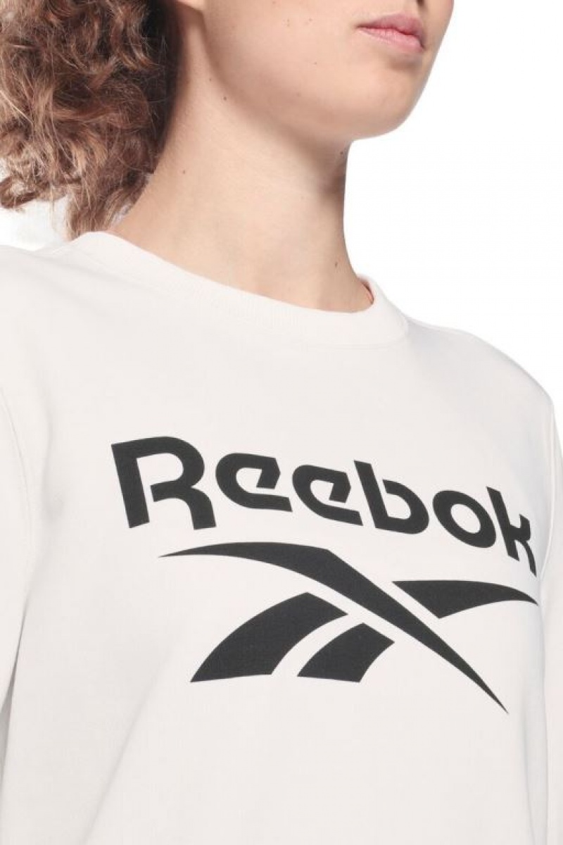 Sudaderas Forever 21 Reebok Identity Logo French Terry Crew Sweatshirt Mujer Blancas Negras | uCaJ6hpyF6a