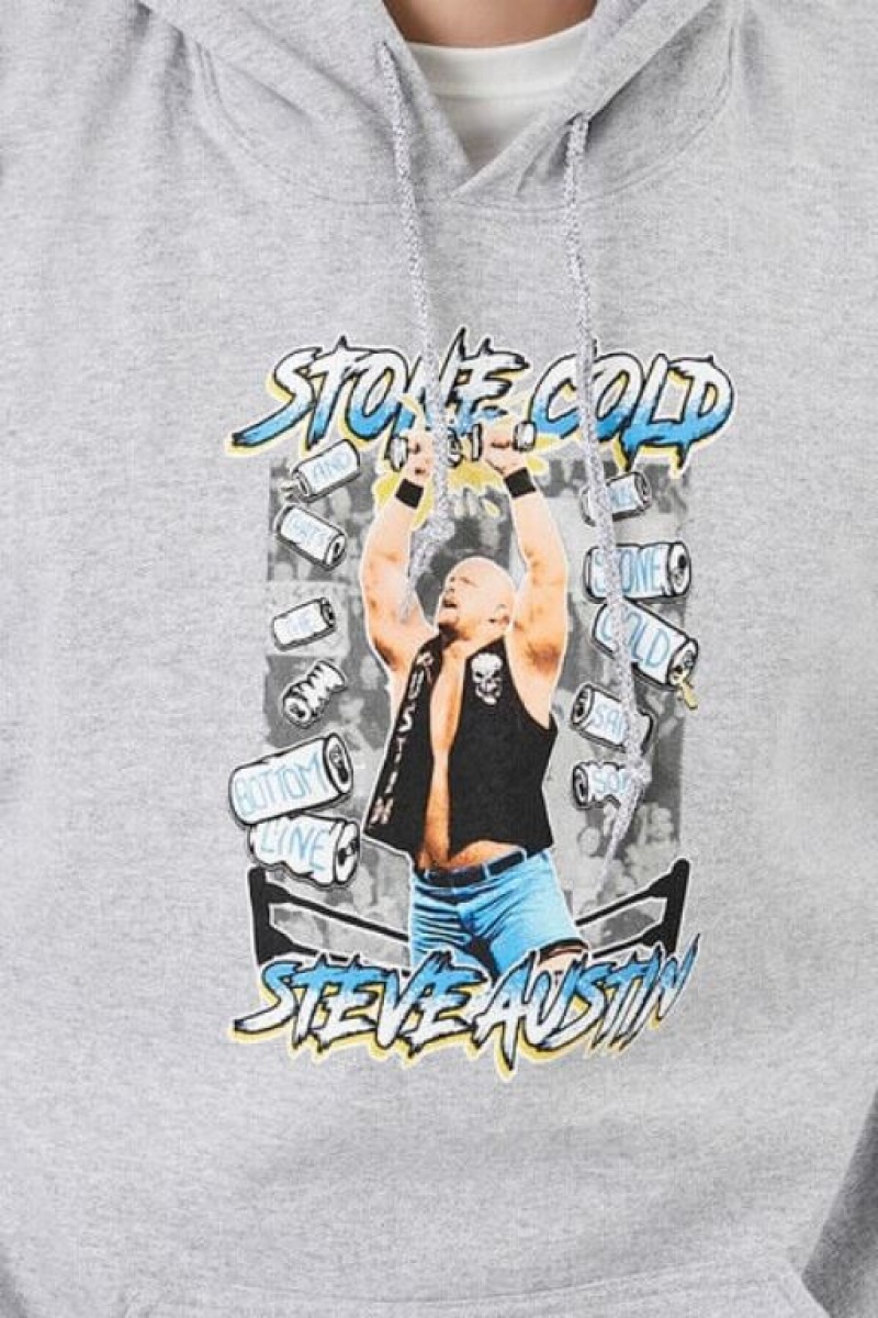 Sudaderas Forever 21 Stone Cold Steve Austin Hombre Gris Multicolor | 2Kt7W69EDwf