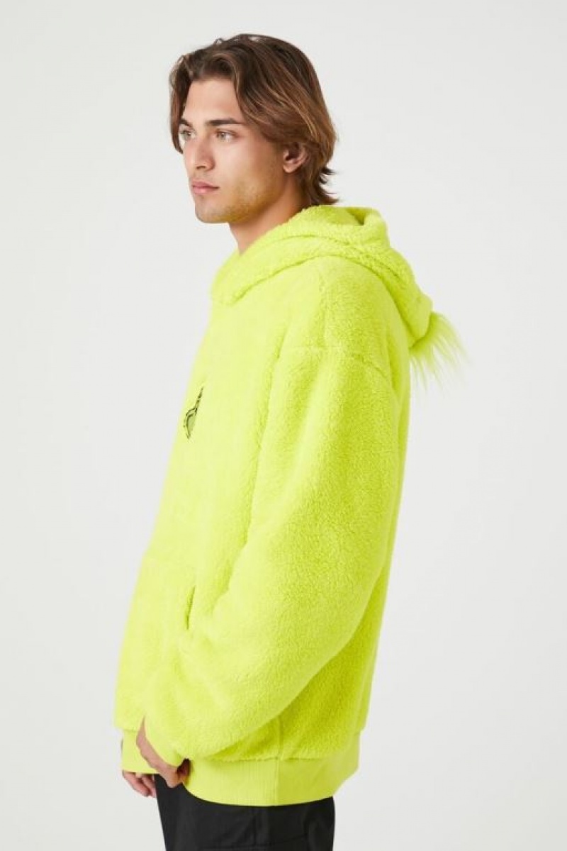 Sudaderas Forever 21 The Grinch Faux Shearling Hombre Verde Multicolor | aXyeqbig7K7