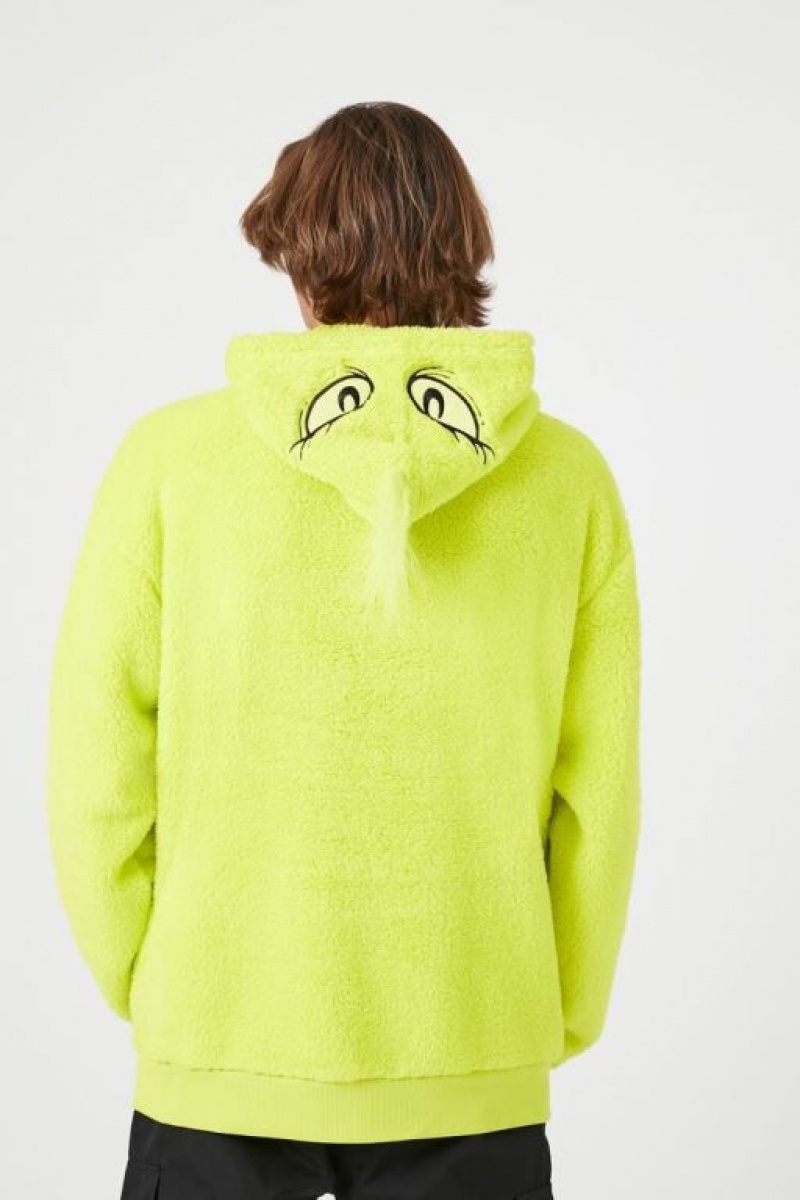 Sudaderas Forever 21 The Grinch Faux Shearling Hombre Verde Multicolor | aXyeqbig7K7