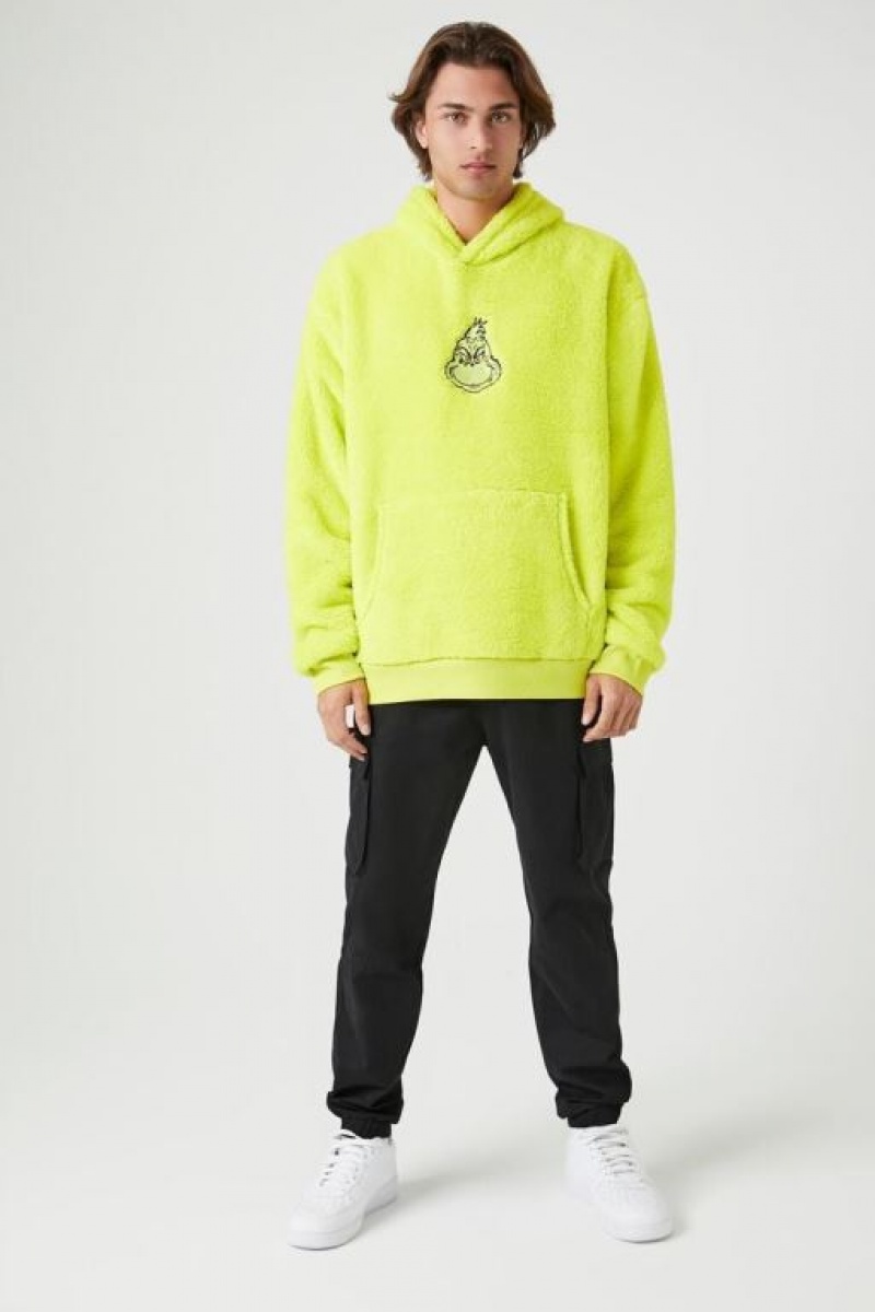 Sudaderas Forever 21 The Grinch Faux Shearling Hombre Verde Multicolor | aXyeqbig7K7