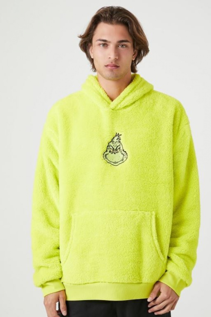 Sudaderas Forever 21 The Grinch Faux Shearling Hombre Verde Multicolor | aXyeqbig7K7