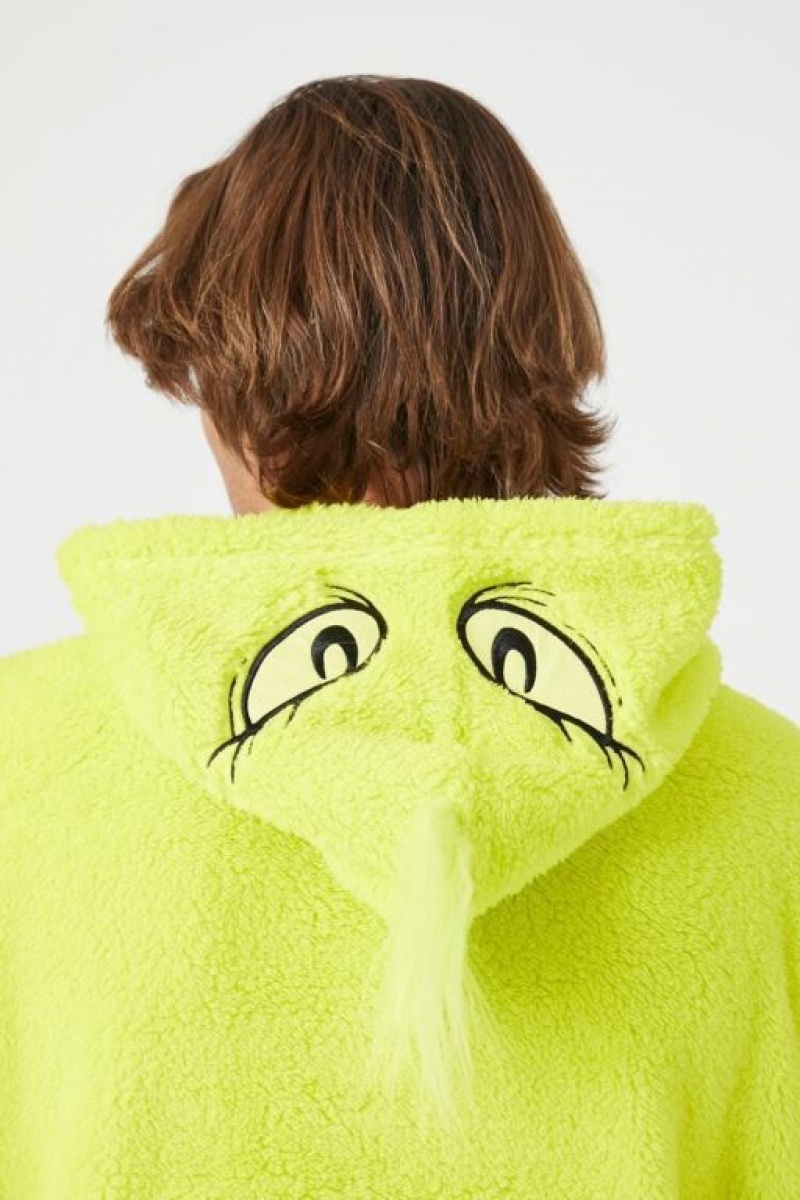 Sudaderas Forever 21 The Grinch Faux Shearling Hombre Verde Multicolor | aXyeqbig7K7