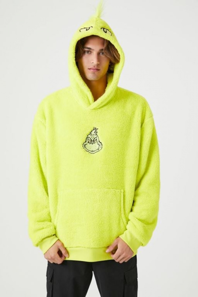 Sudaderas Forever 21 The Grinch Faux Shearling Hombre Verde Multicolor | aXyeqbig7K7