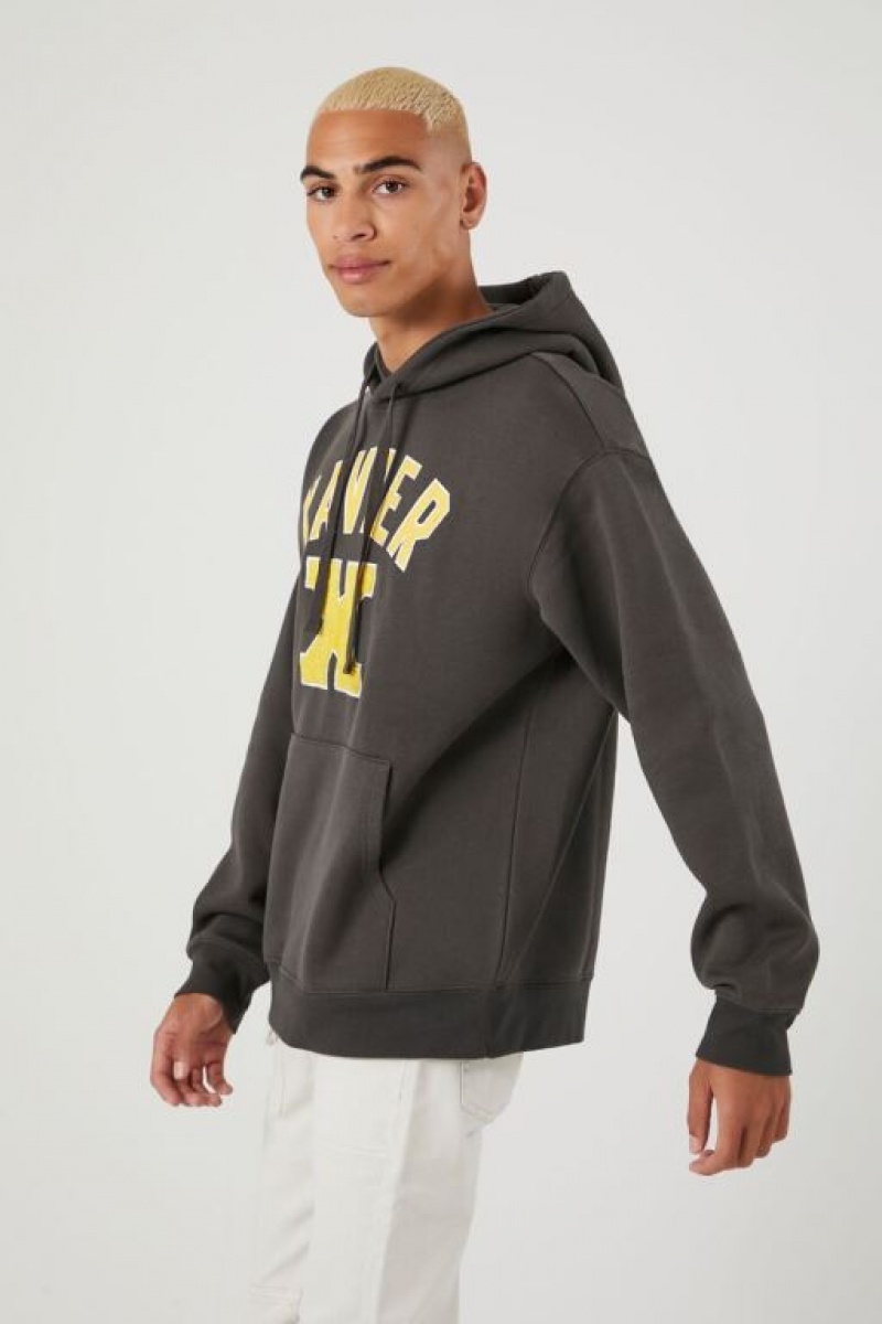 Sudaderas Forever 21 Xavier Estampadas Drawstring Hombre Negras Multicolor | bouDiMjTM9S