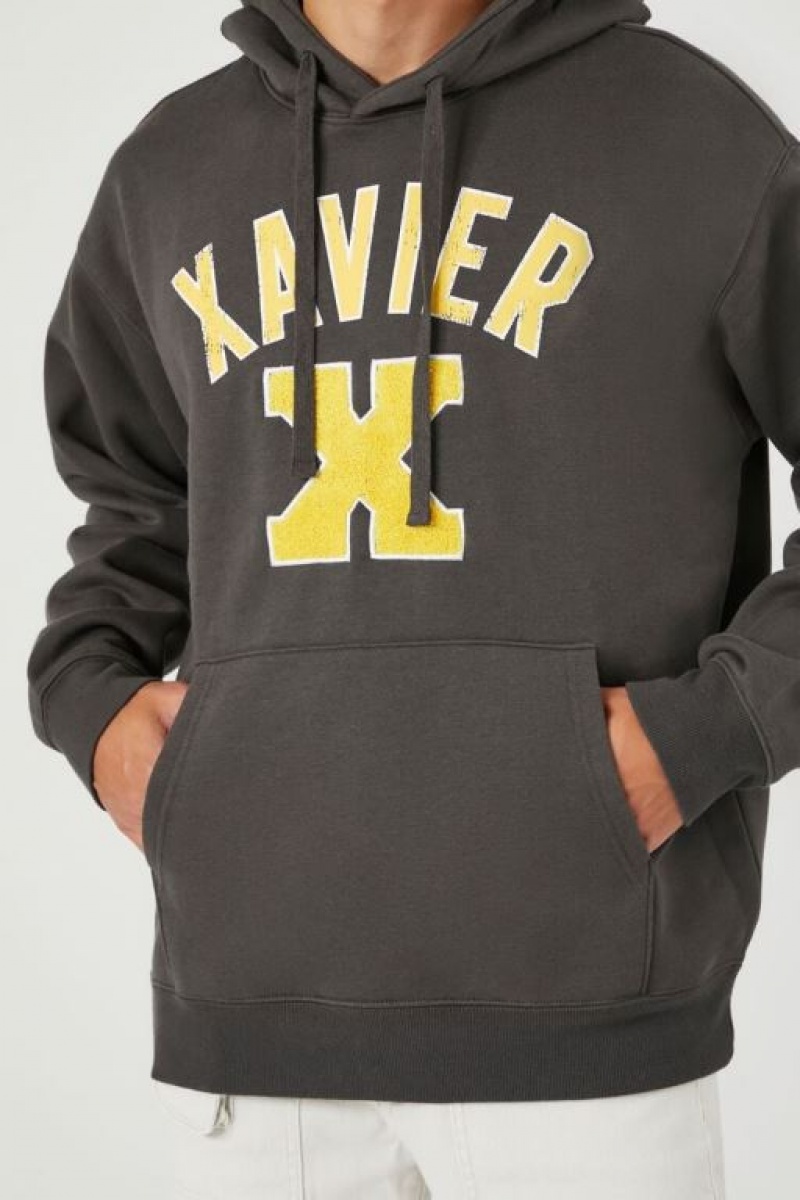 Sudaderas Forever 21 Xavier Estampadas Drawstring Hombre Negras Multicolor | bouDiMjTM9S