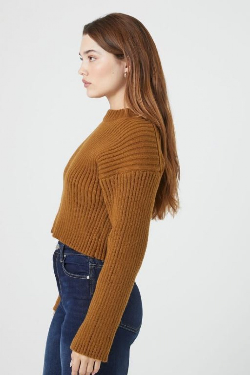 Suéteres Forever 21 Acanalado Drop Sleeve Mujer Marrones | wVQ4fJfqa1Q