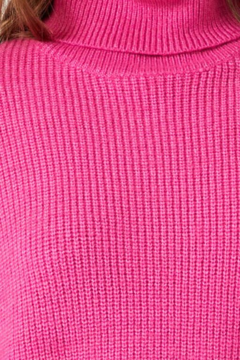 Suéteres Forever 21 Acanalado Knit Turtleneck Mujer Rosas | V2ezcNtdrLf