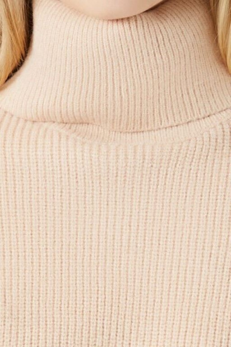 Suéteres Forever 21 Acanalado Turtleneck Mujer Marrones | K8gUFl5MNMa