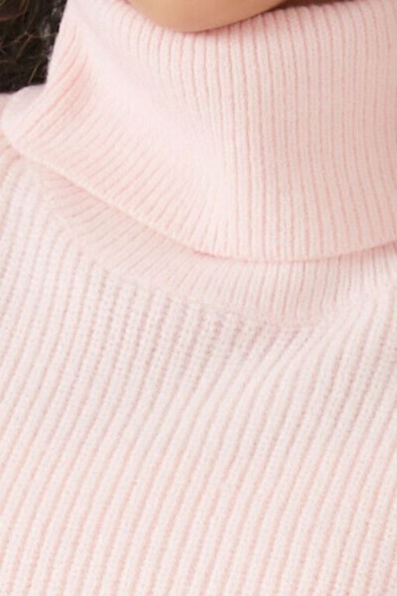 Suéteres Forever 21 Acanalado Turtleneck Mujer Rosas | yV4BbVdjwYi