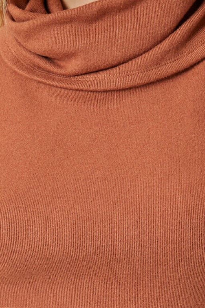 Suéteres Forever 21 Cowl Turtleneck Mujer Marrones | czSllnXYlHb