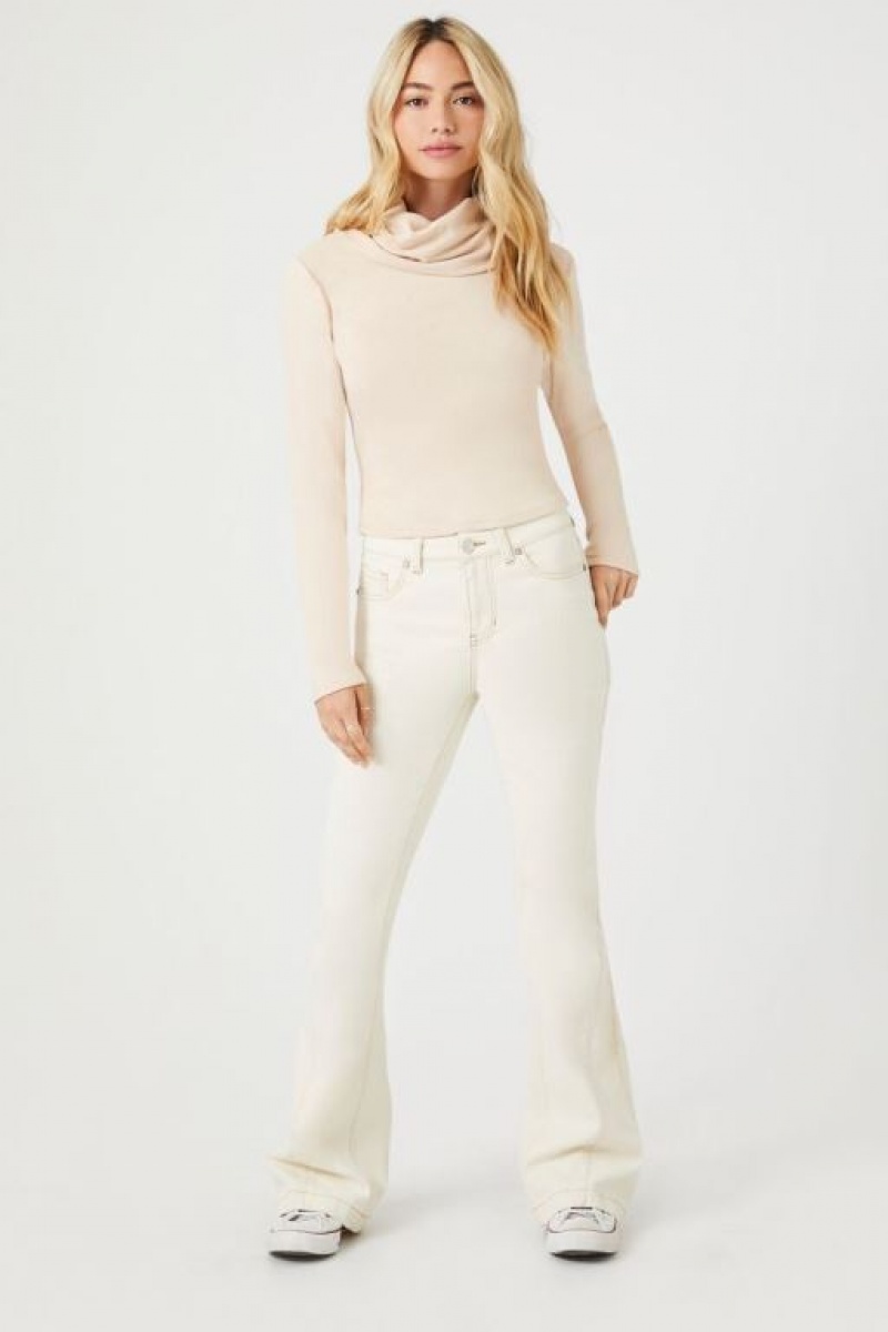 Suéteres Forever 21 Cowl Turtleneck Mujer Beige | lGsW9TU6FPG