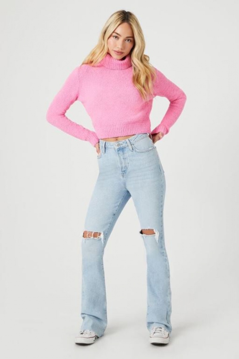 Suéteres Forever 21 Cropped Turtleneck Mujer Rosas | hqQczJvQIA8