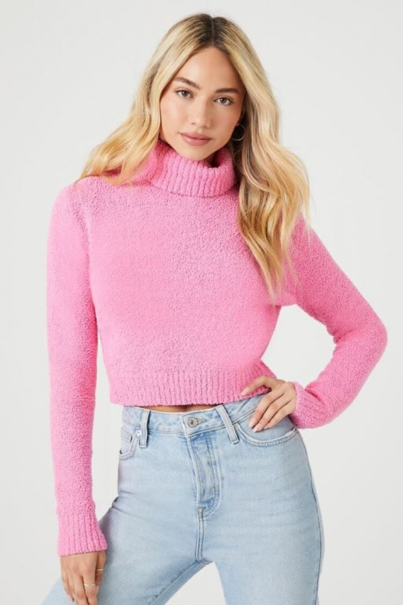 Suéteres Forever 21 Cropped Turtleneck Mujer Rosas | hqQczJvQIA8