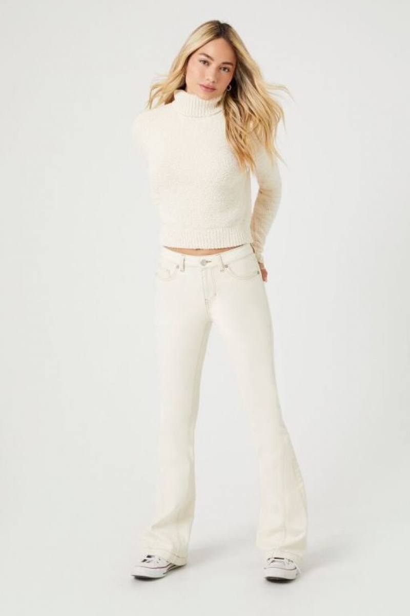 Suéteres Forever 21 Cropped Turtleneck Mujer Blancas | ImdOptqqWsG