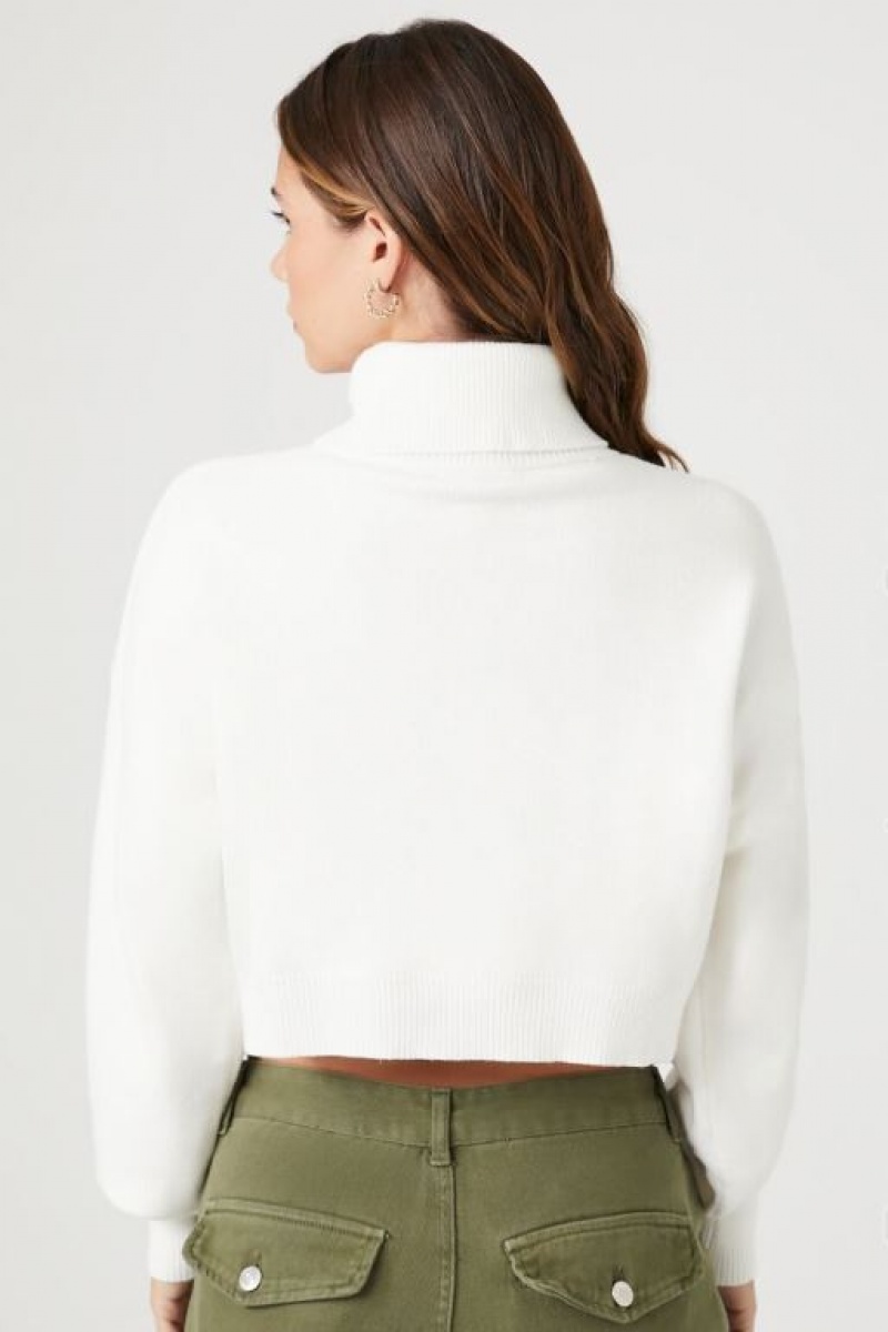 Suéteres Forever 21 Cropped Turtleneck Mujer Amarillo Claro | xfBHZKvvwdP