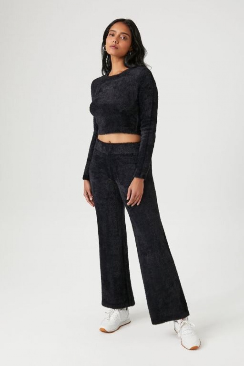 Suéteres Forever 21 Fitted Fuzzy Knit Mujer Negras | nocYHSy44te