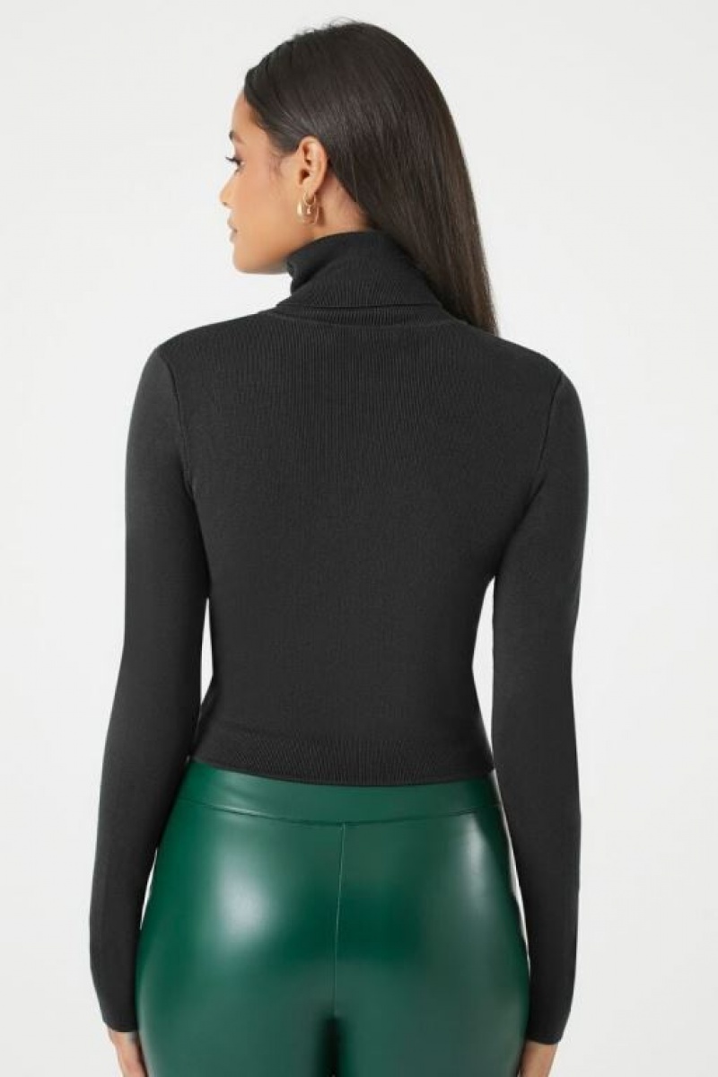 Suéteres Forever 21 Fitted Turtleneck Mujer Negras | gEvwm2QPzoq