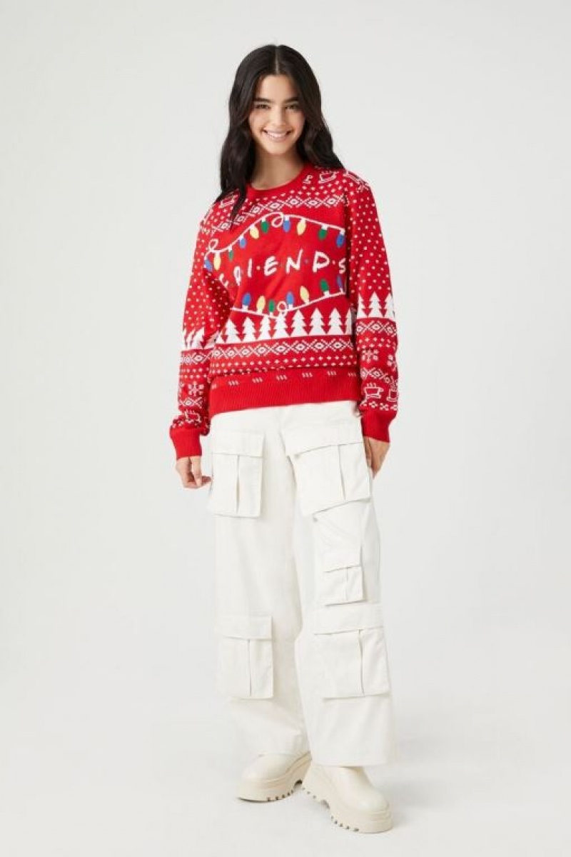 Suéteres Forever 21 Friends Fair Isle Christmas Mujer Rojas Multicolor | KmrcBk9oFPY