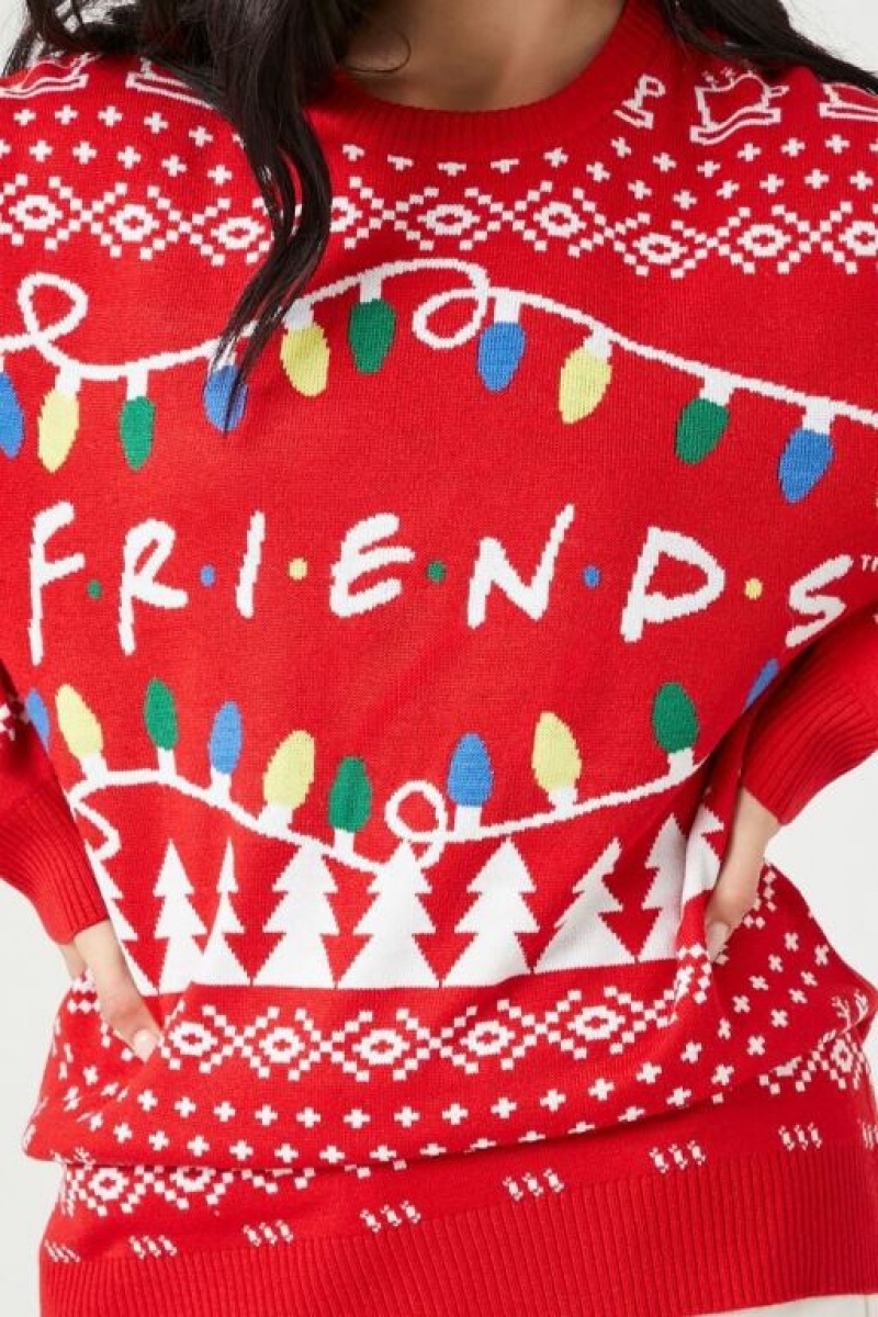 Suéteres Forever 21 Friends Fair Isle Christmas Mujer Rojas Multicolor | KmrcBk9oFPY