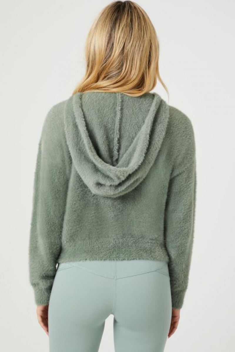 Suéteres Forever 21 Fuzzy Knit Mujer Verde | Z7z9xTCK4rV