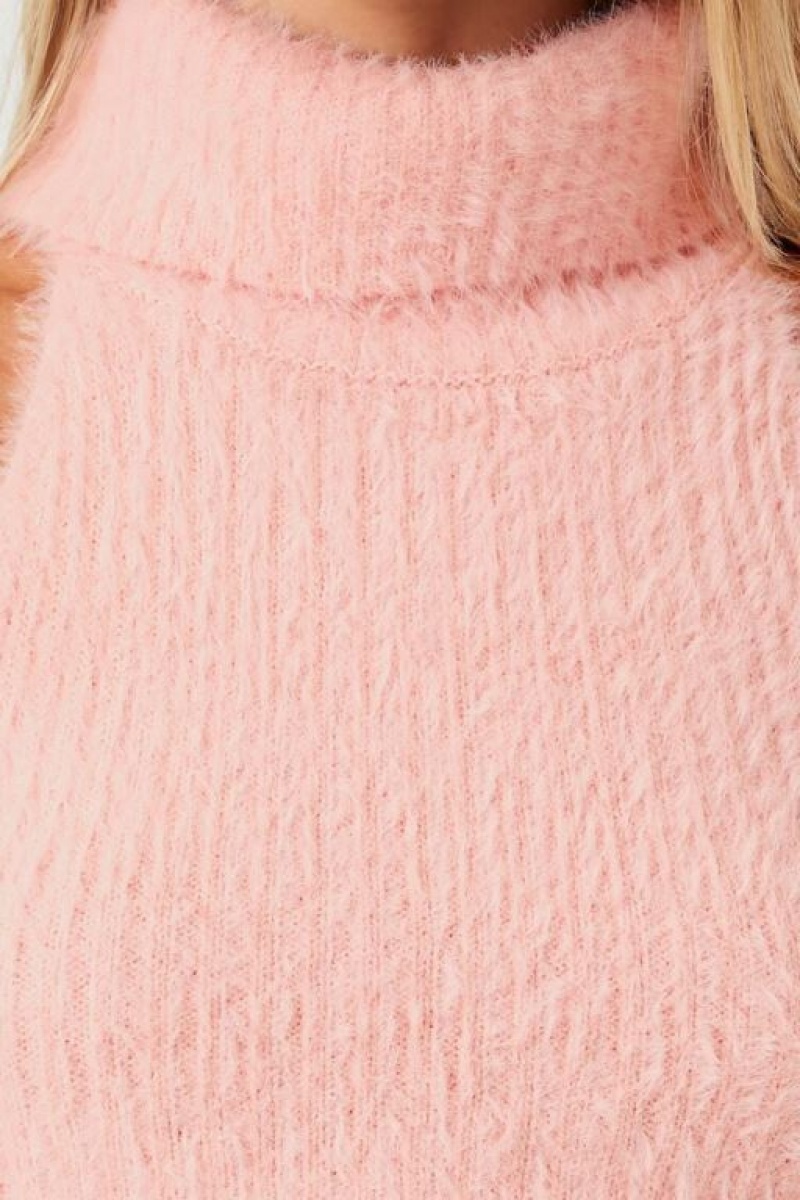 Suéteres Forever 21 Fuzzy Knit Turtleneck Crop Mujer Princess | 09u13JfaTT7