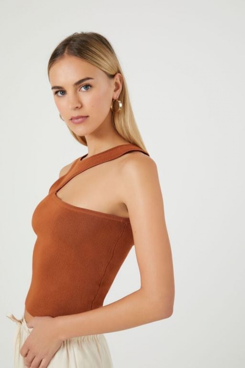 Suéteres Forever 21 Knit Cutout Tank Mujer Amber | uTCMWKXPlkN