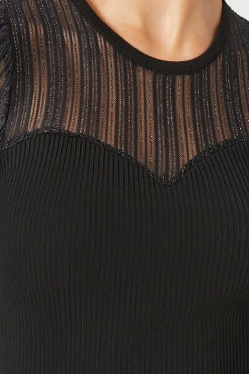 Suéteres Forever 21 Knit Illusion Mujer Negras | k5L2XqIQFYT