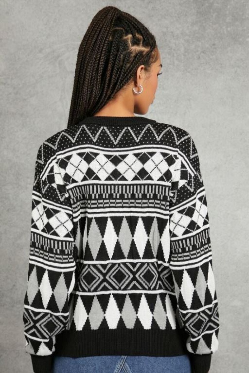 Suéteres Forever 21 Las Vegas Raiders Fair Isle Mujer Negras Multicolor | 3aib68LqCbm