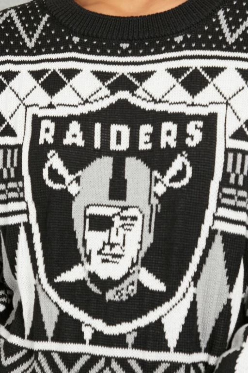 Suéteres Forever 21 Las Vegas Raiders Fair Isle Mujer Negras Multicolor | 3aib68LqCbm