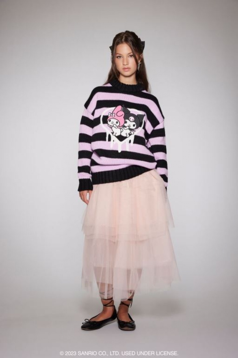 Suéteres Forever 21 My Melody Amp Kuromi A Rayas Mujer Moradas Multicolor | B3nQvLjgPOY