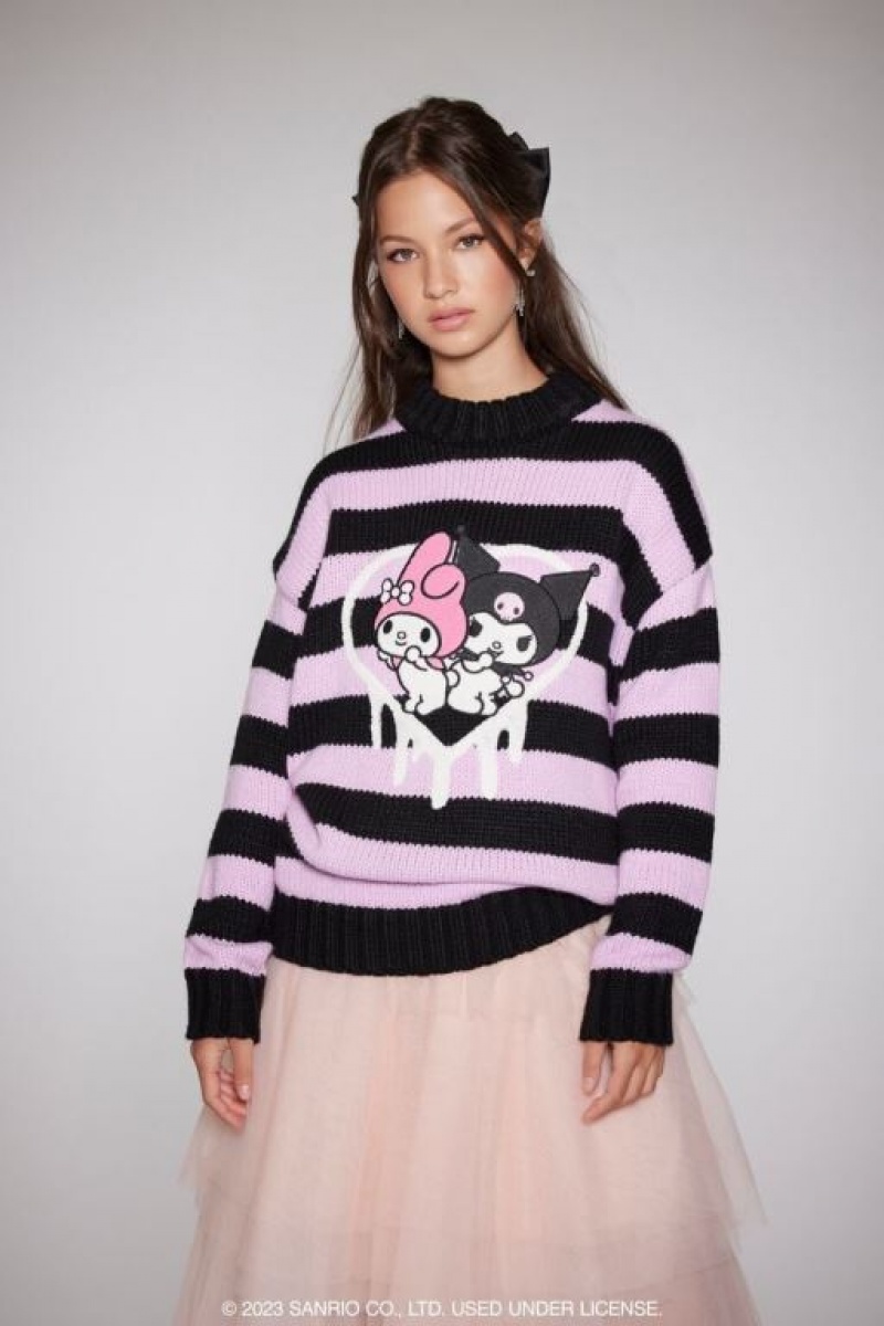 Suéteres Forever 21 My Melody Amp Kuromi A Rayas Mujer Moradas Multicolor | B3nQvLjgPOY