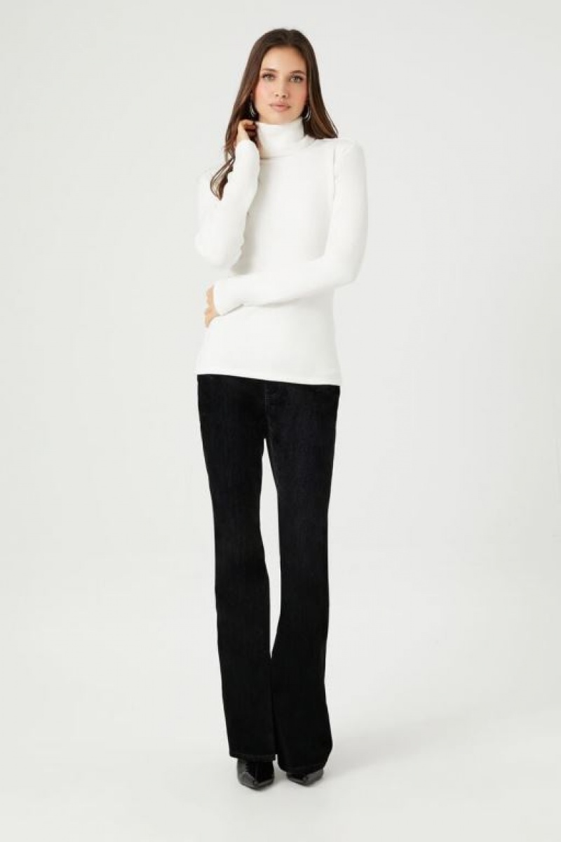 Suéteres Forever 21 Turtleneck Long Sleeve Mujer Creme | e6NqEoocTlQ