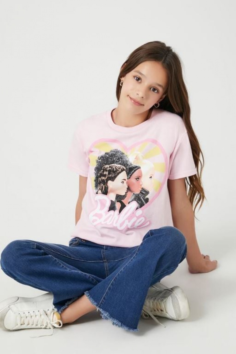 Tops Forever 21 Girls Barbie Estampadas Niños Rosas Claro Multicolor | 9Uz33EaB7fA