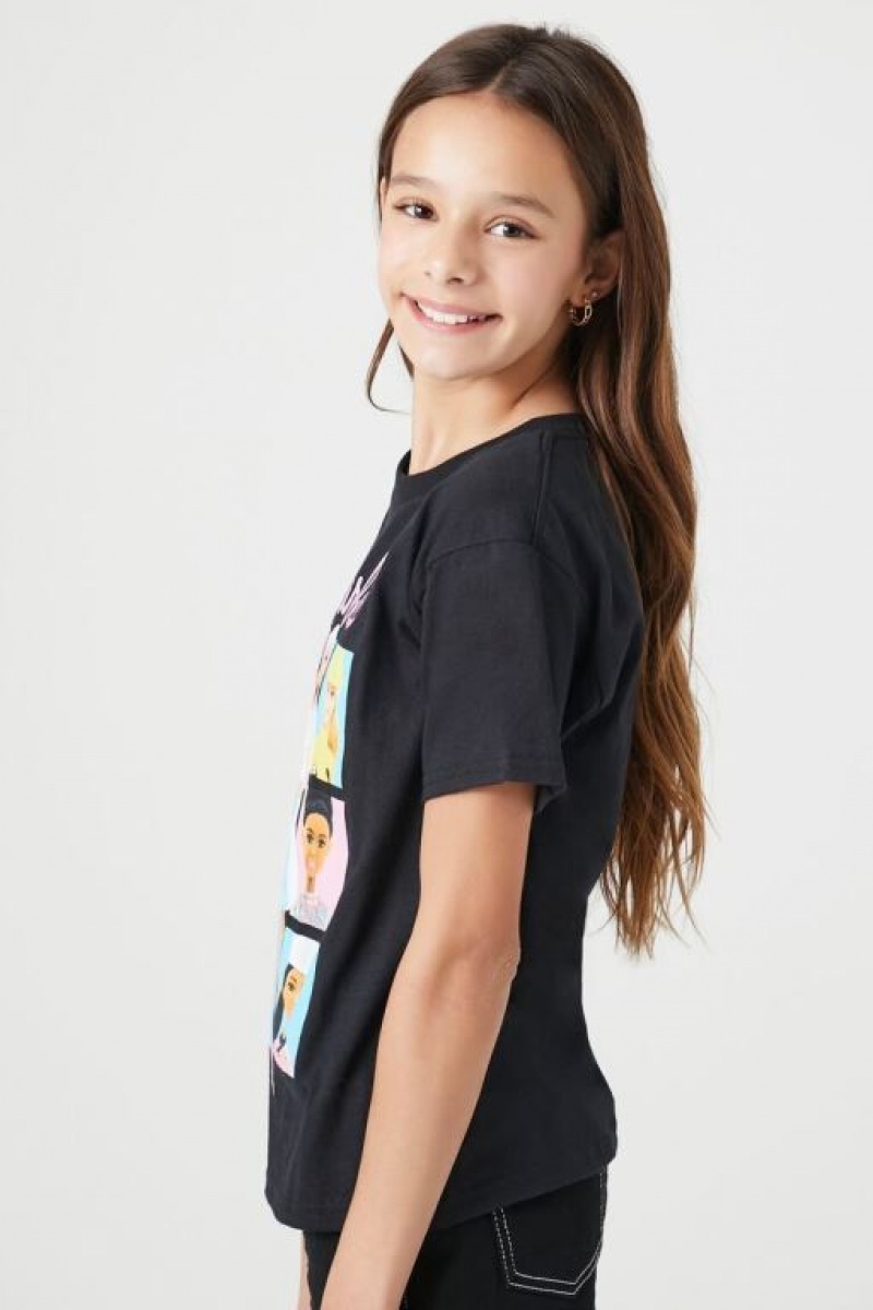 Tops Forever 21 Girls Barbie Estampadas Niños Negras Multicolor | MYEILCk1Tvn