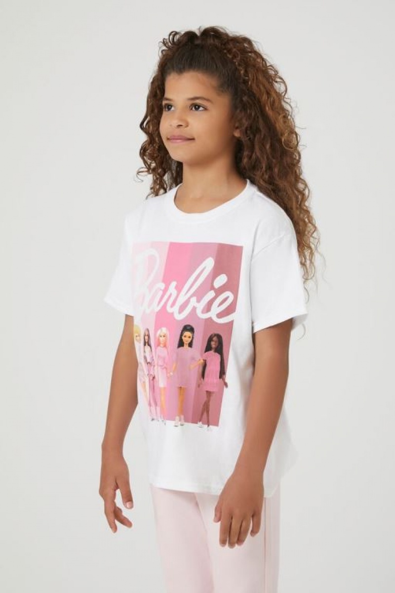 Tops Forever 21 Girls Barbie Estampadas Niños Blancas Multicolor | ZImHh7wM0BP