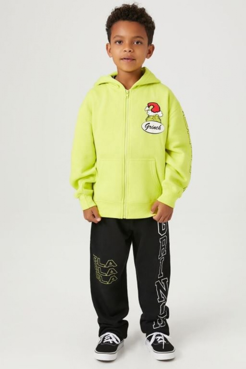 Tops Forever 21 Girls Boys Grinch Estampadas Zip Up Niños Verde Multicolor | ubSt2XR24xV