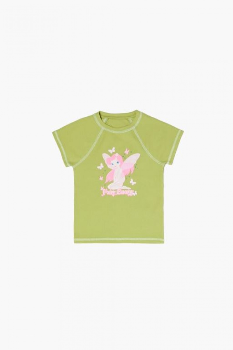 Tops Forever 21 Girls Fairy Energy Estampadas Niños Verde Multicolor | sFGnle3haIo