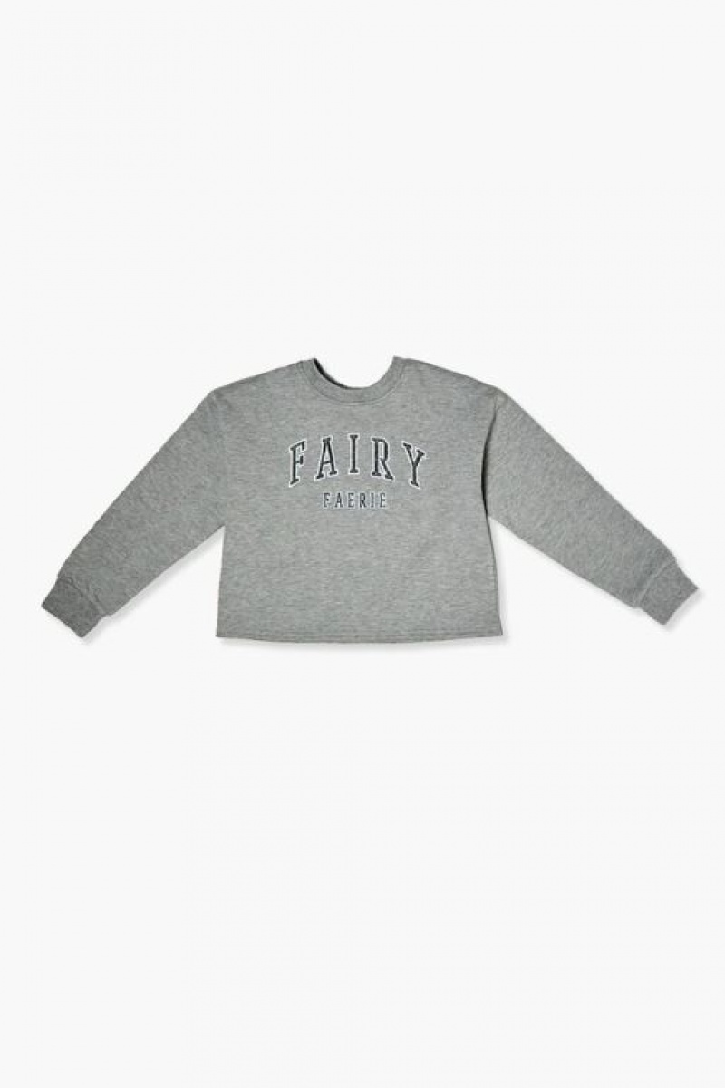 Tops Forever 21 Girls Fairy Estampadas Niños Gris Multicolor | RMWdk1v5FnQ