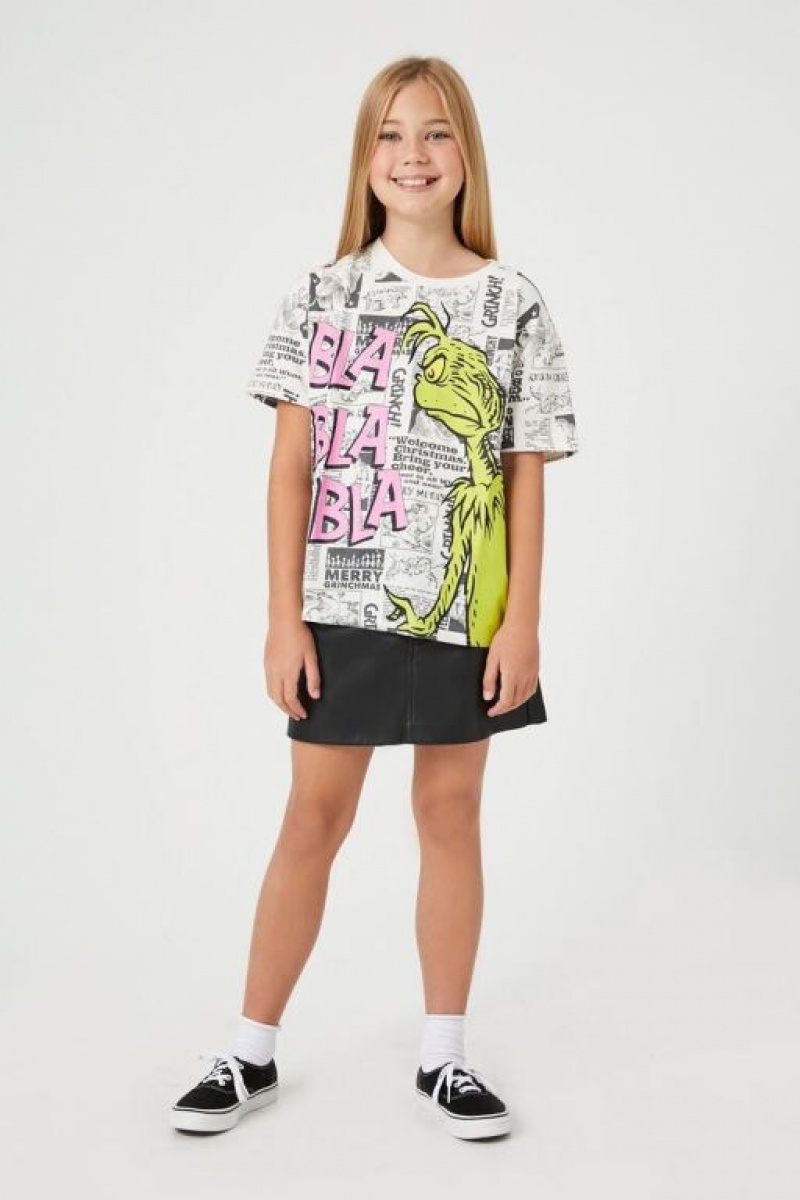 Tops Forever 21 Girls Grinch Comic Estampadas Niños Creme Multicolor | eklnFmTFbSX